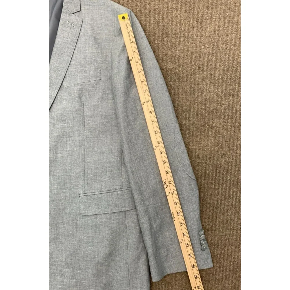 Kenneth Cole Blazer Mens 42L Linen Twill Textured Jacket Sportcoat